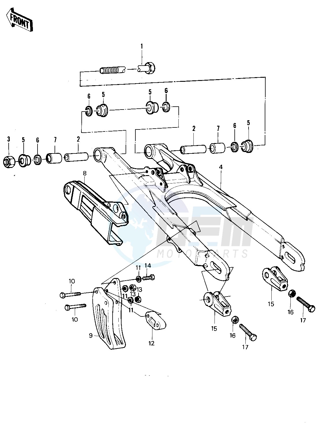 SWING ARM -- KX420-A1- - blueprint