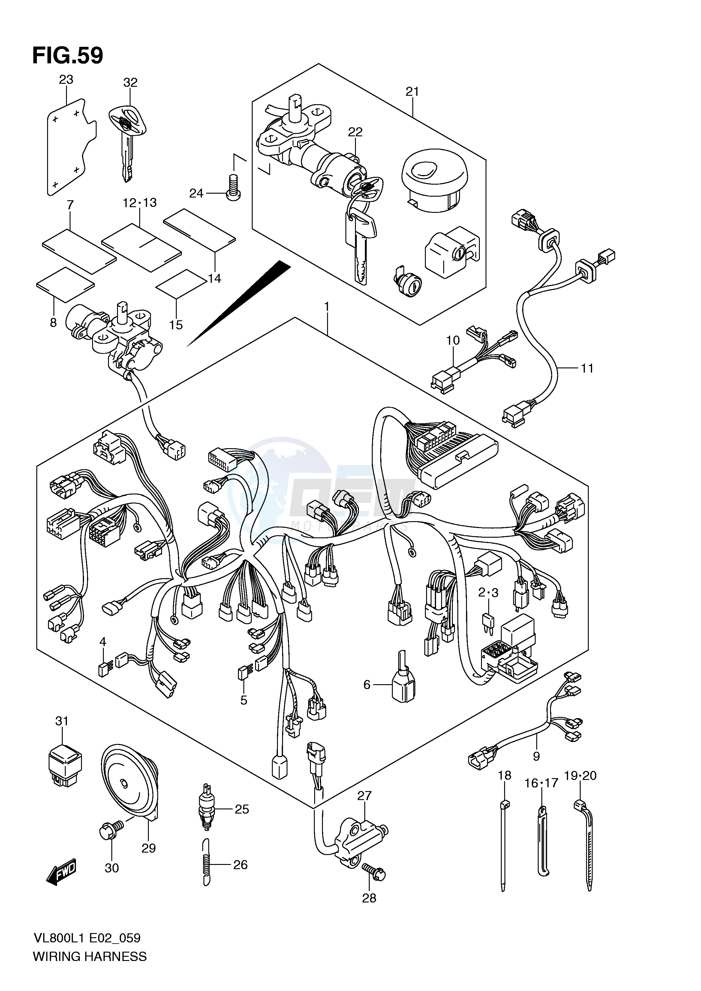 WIRING HARNESS (VL800L1 E24) image