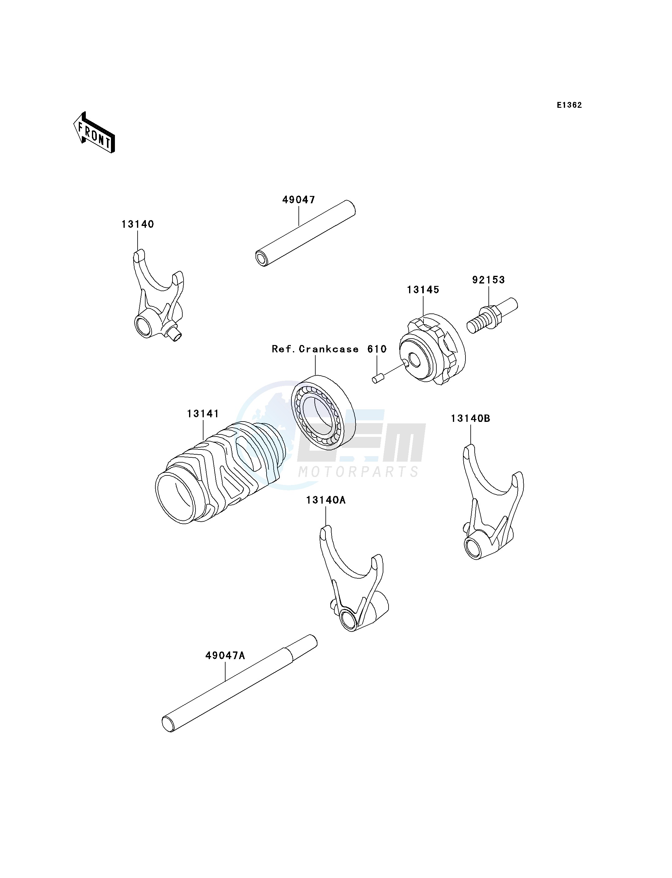 GEAR CHANGE DRUM_SHIFT FORK-- S- - image