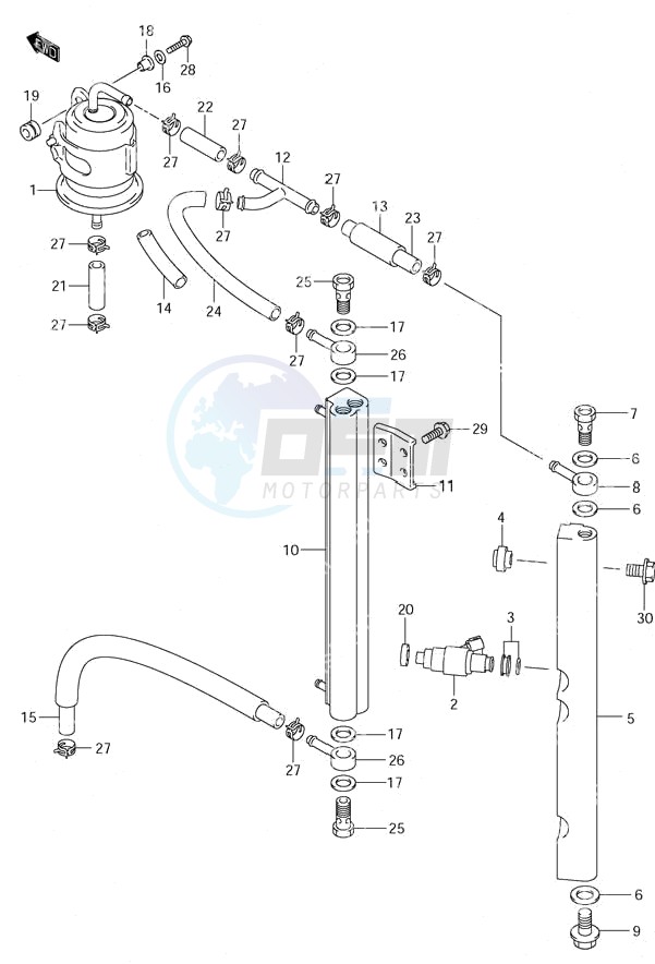 Fuel Injector (S/N 152526 & Older) blueprint