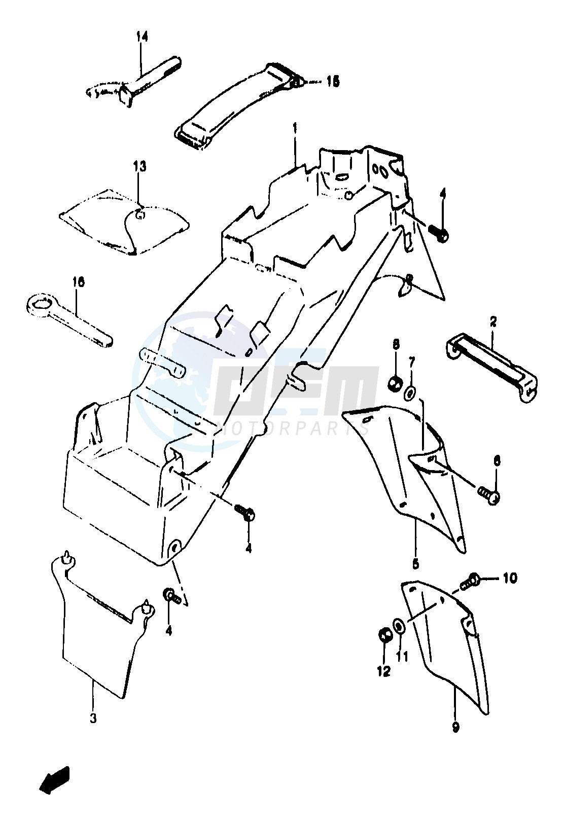 REAR FENDER (GSF1200T ST V SV W SW X SX Y SY) image