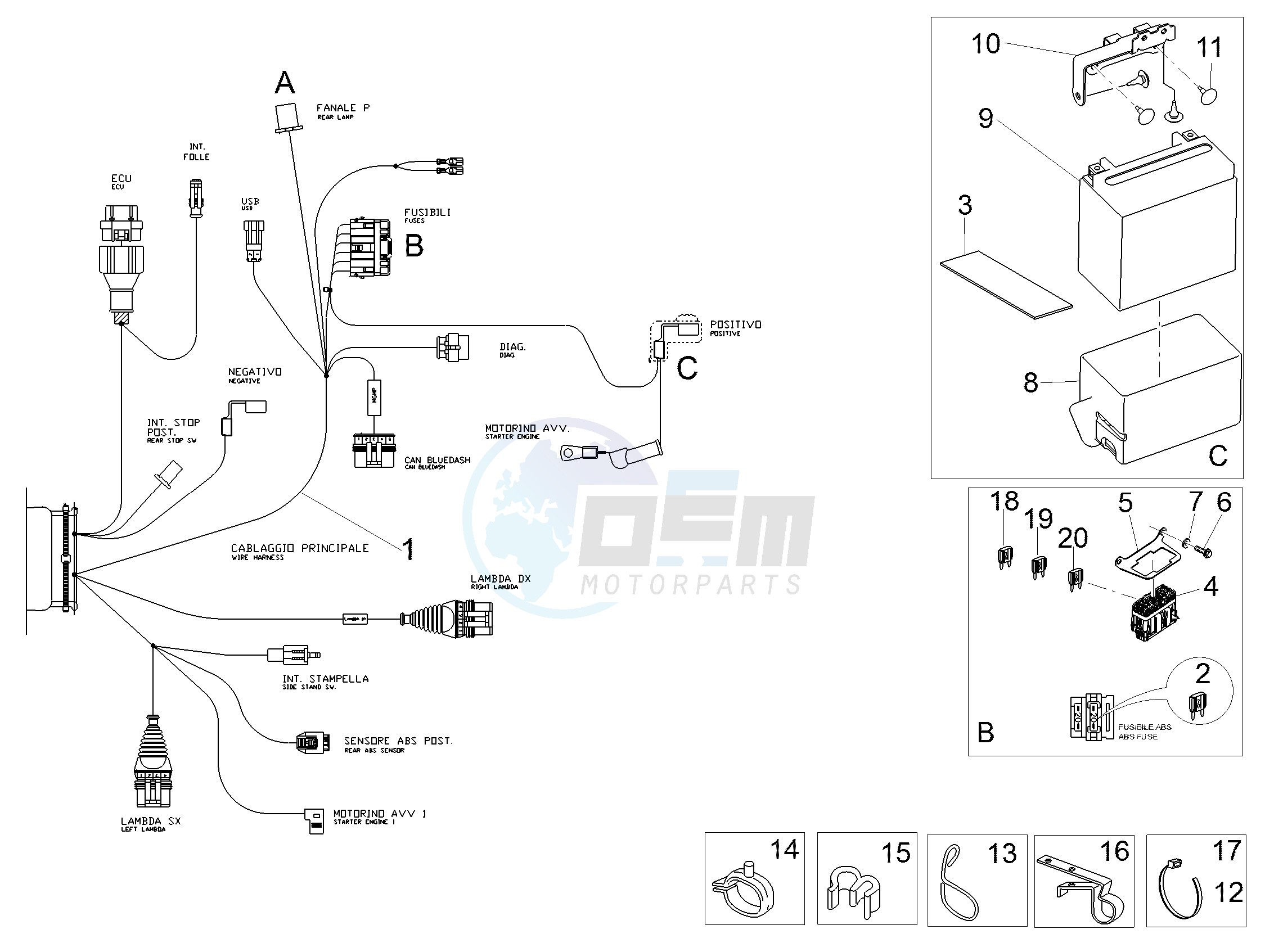 Rear electrical system blueprint