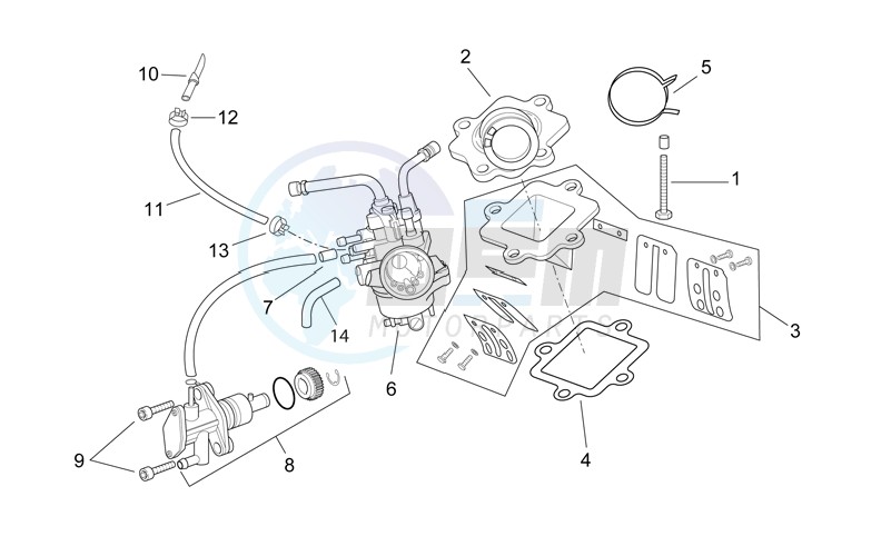 Carburettor - Oil pump blueprint