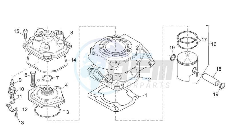 Cylinder - Head - Piston blueprint