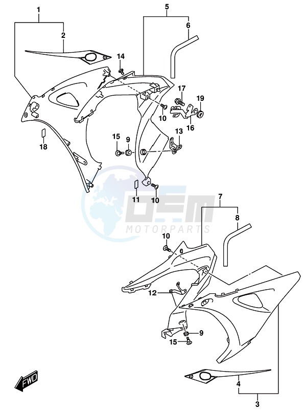 SIDE COWLING (GSX-R1000AL8 E21) (FOR YKV) blueprint