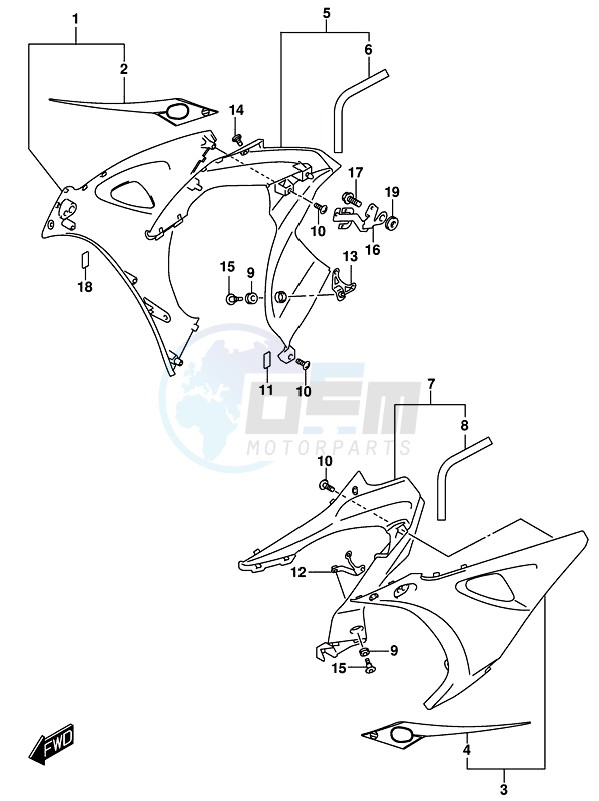 SIDE COWLING (GSX-R1000AL8 E21) (FOR YKV) image