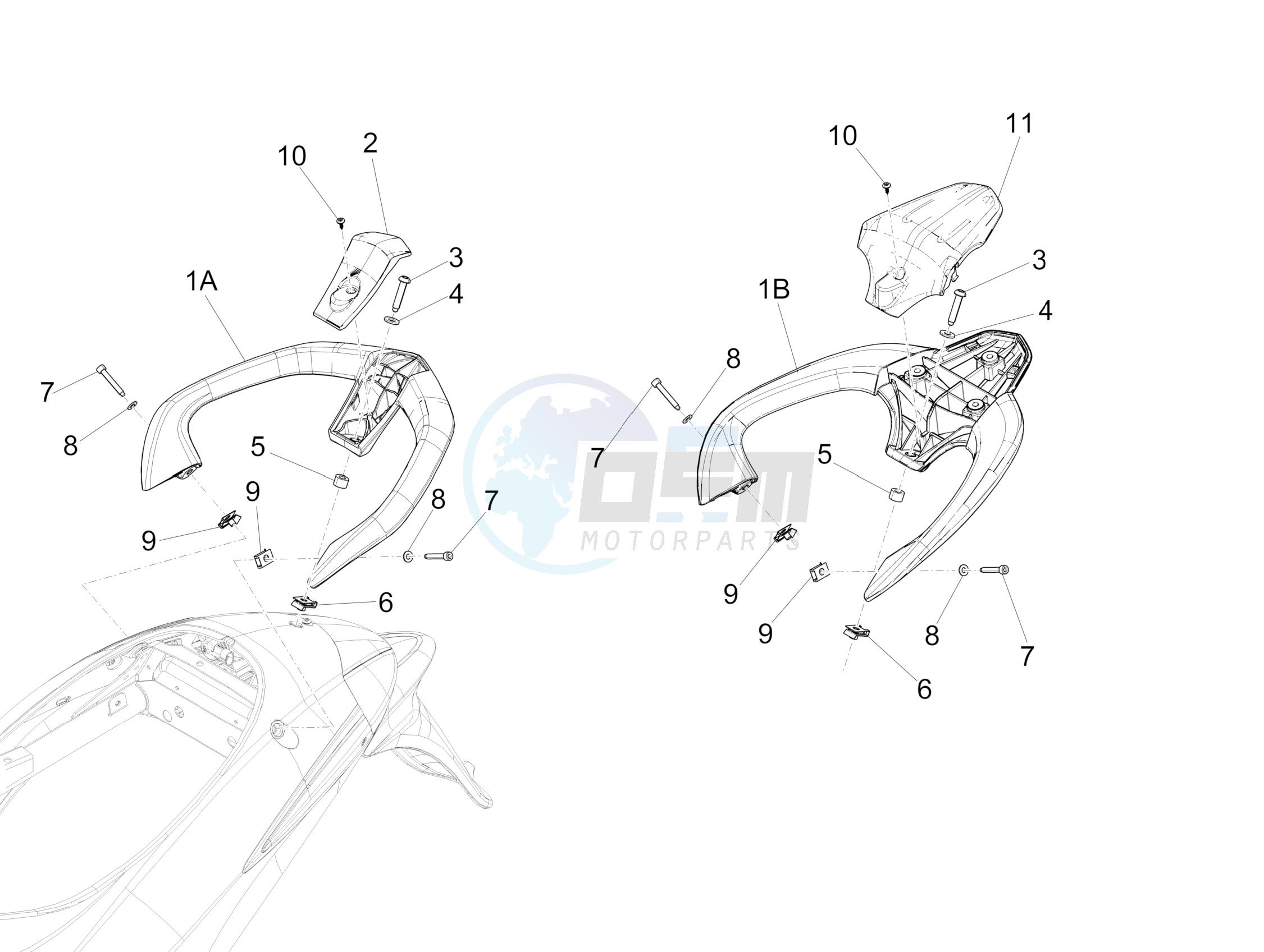 Rear luggage rack blueprint