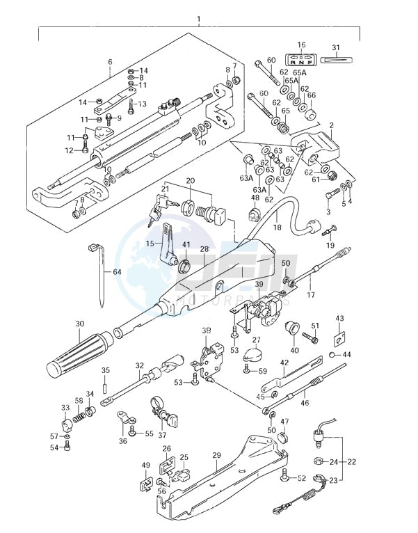 Tiller Handle (2001 to 2003) image