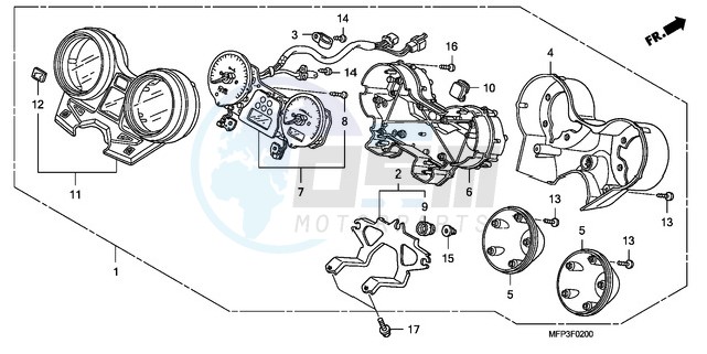 METER (CB1300/CB1300A) blueprint