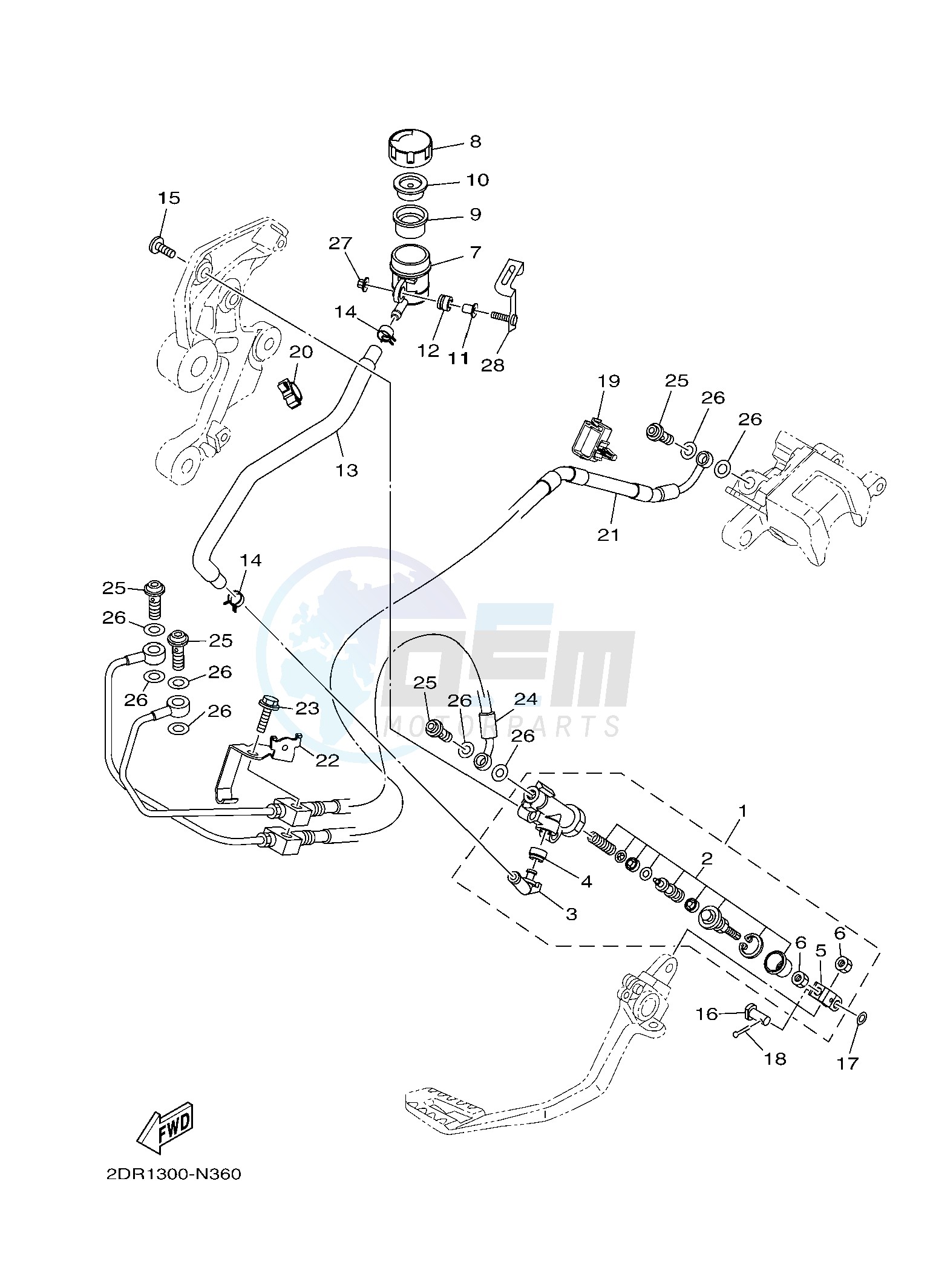 REAR MASTER CYLINDER image