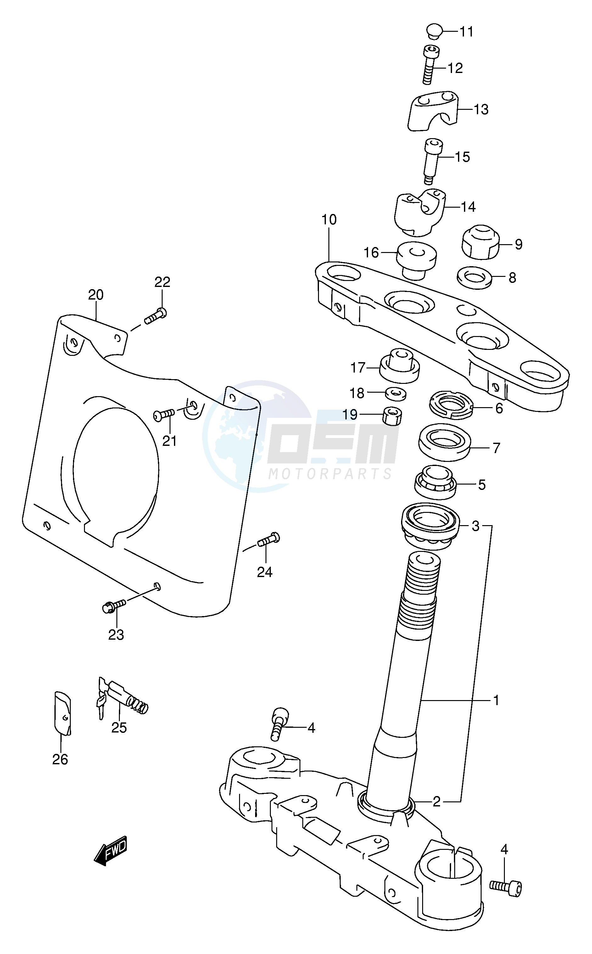 STEERING STEM (MODEL Y) blueprint