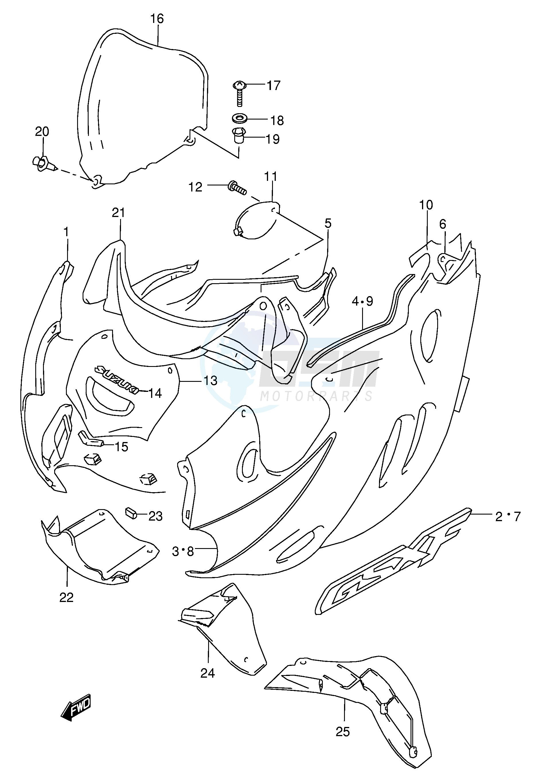 COWLING BODY (MODEL Y) blueprint