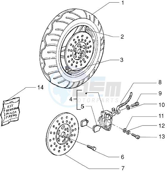 Front wheel - Caliper - (Disc brake version) image