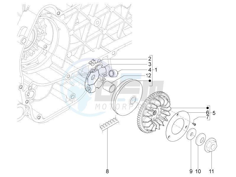 Driving pulley blueprint