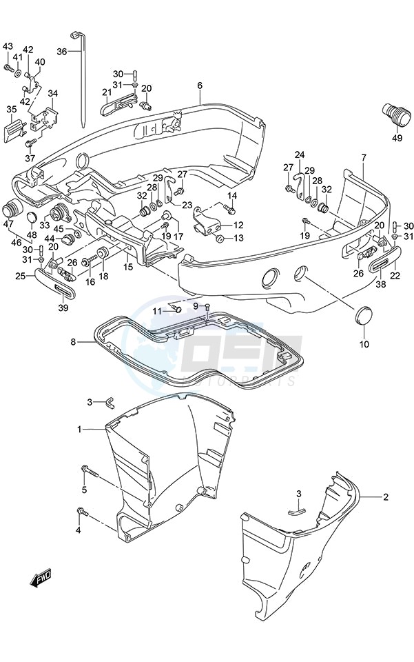 Side Cover (DF 250S) blueprint