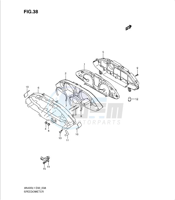SPEEDOMETER (AN400L1 E19) blueprint