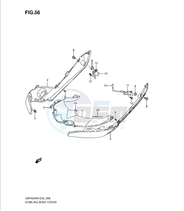 COWLING BODY COVER (WITH COWLING) blueprint