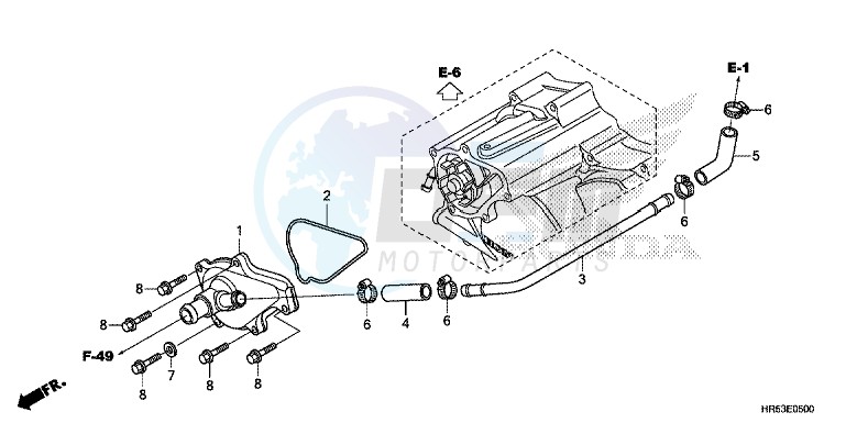 WATER PUMP COVER blueprint