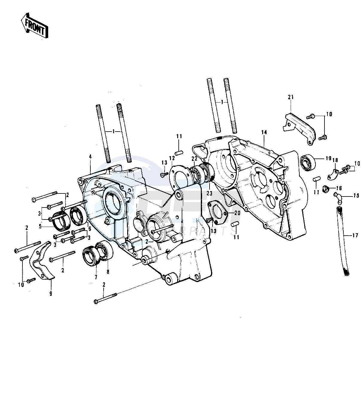 CRANKCASE -- 73 F11M- - blueprint