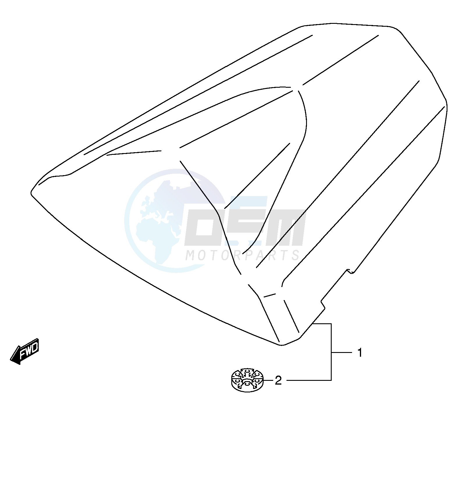 SEAT TAIL BOX (GSX-R600K5 U2K5 U3K5) blueprint