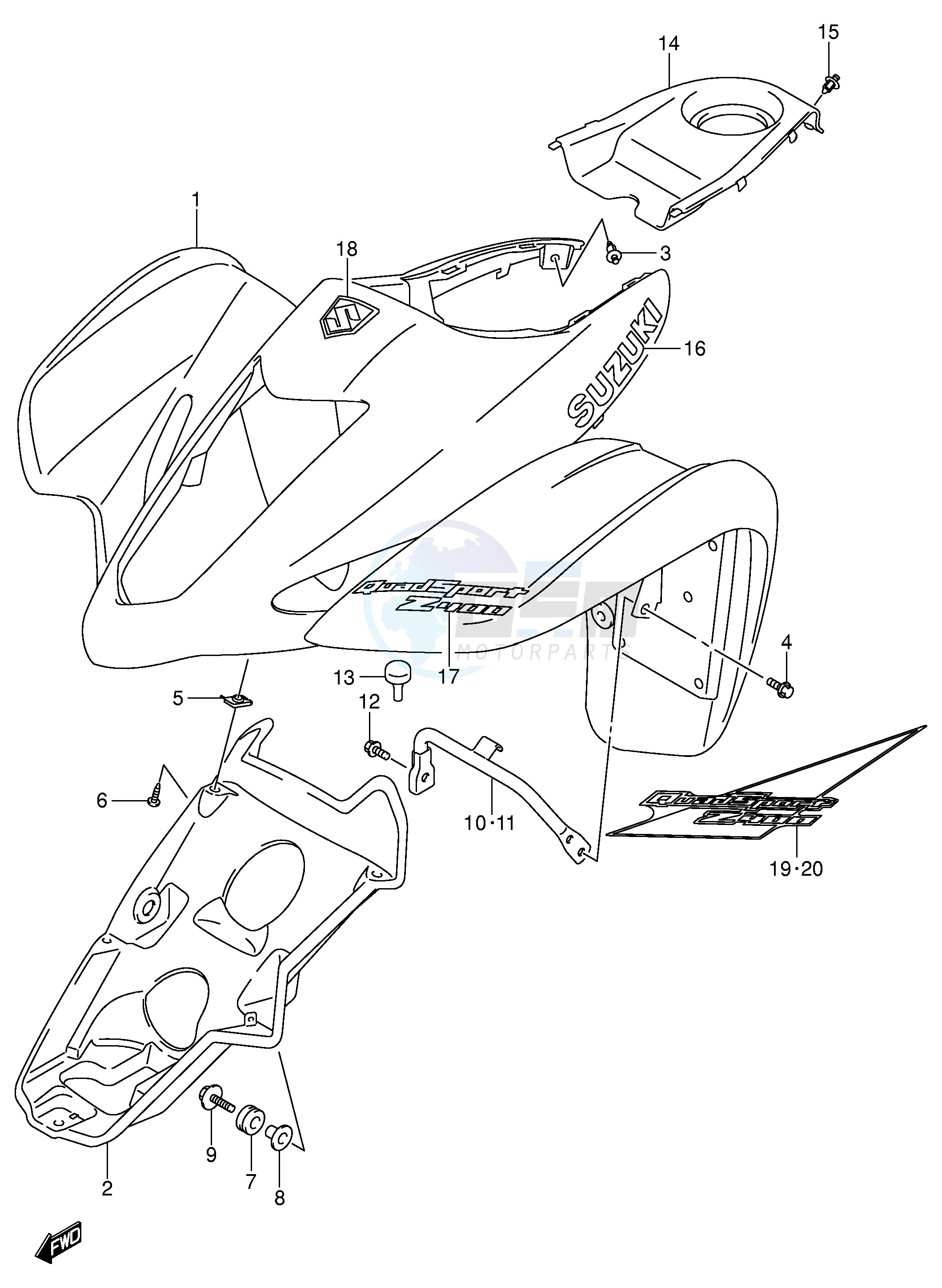 FRONT FENDER (MODEL K3 K4) image