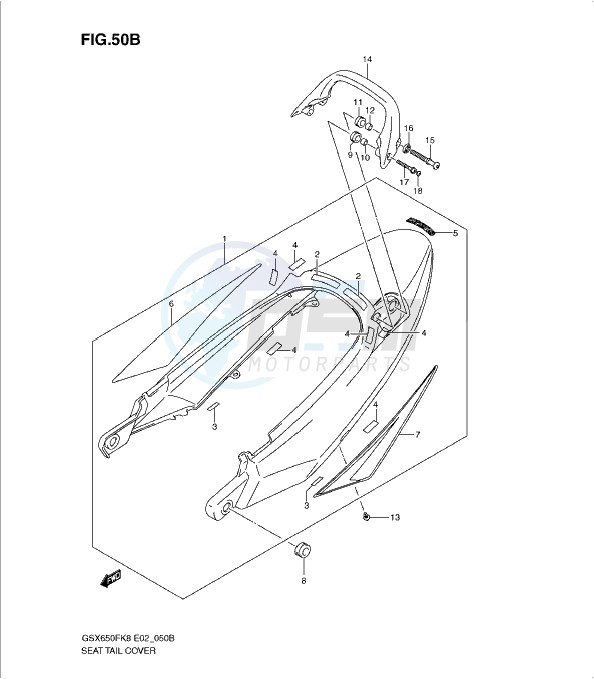 SEAT TAIL COVER (MODEL L0 - L2) blueprint