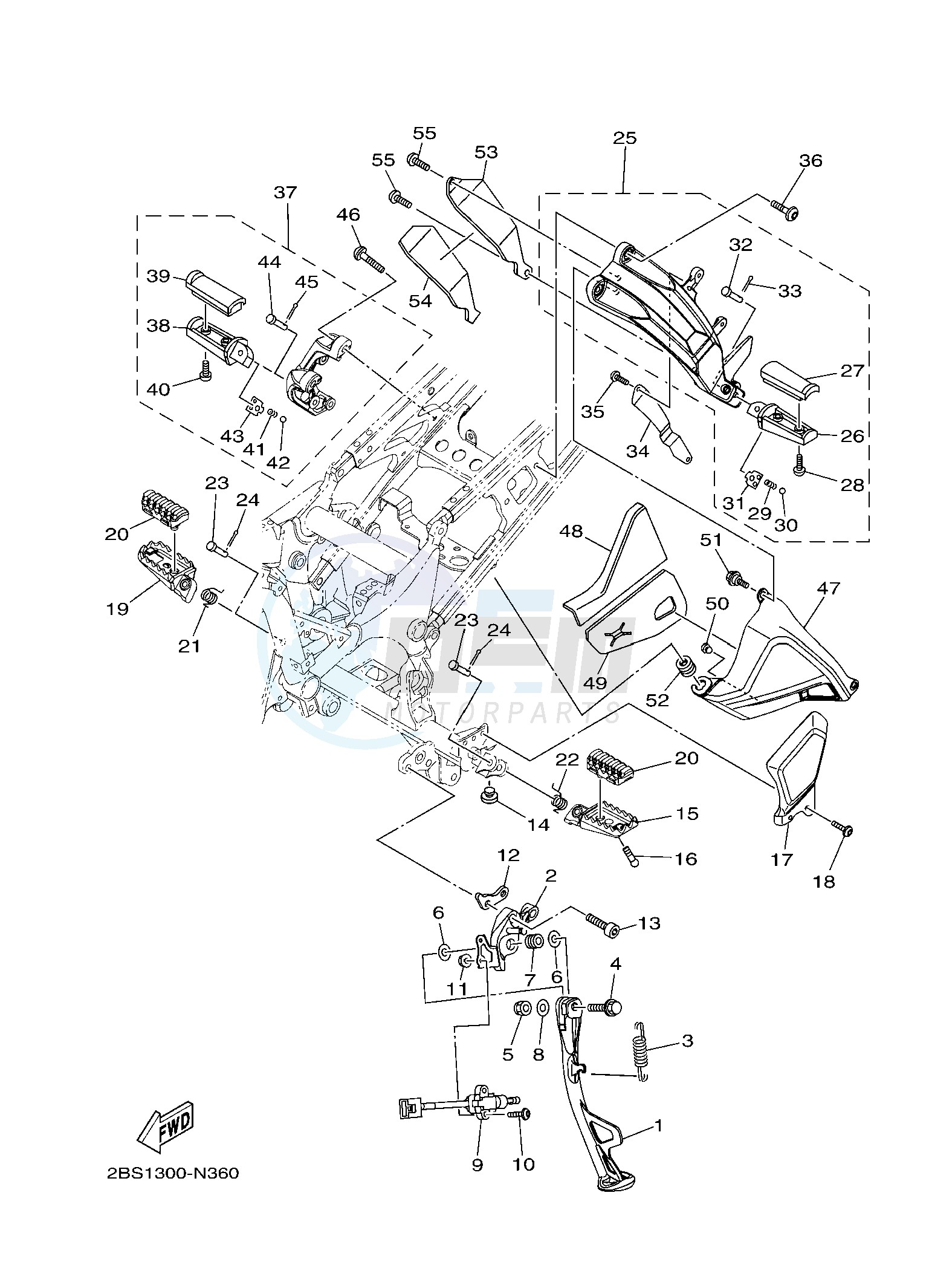 STAND & FOOTREST blueprint