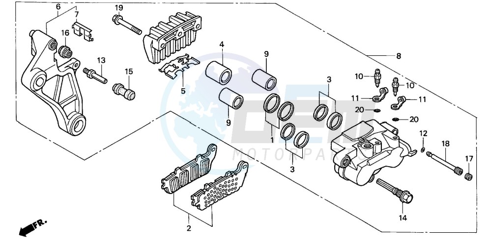 REAR BRAKE CALIPER (ST1100A) image