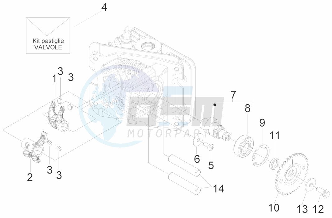 Rocking levers support unit image