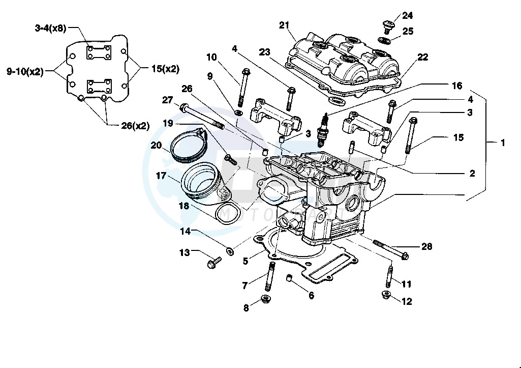 REAR CYLINDER HEAD blueprint