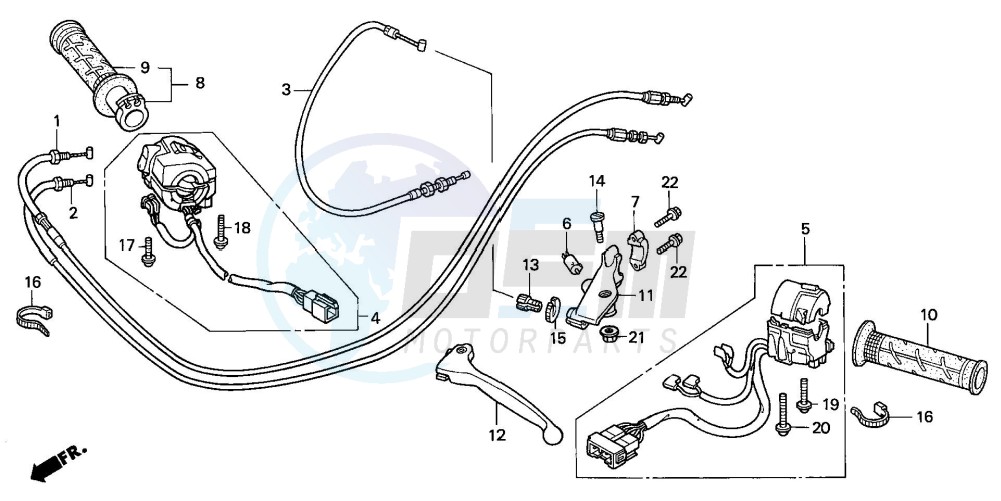 HANDLE LEVER/SWITCH/CABLE (2) blueprint