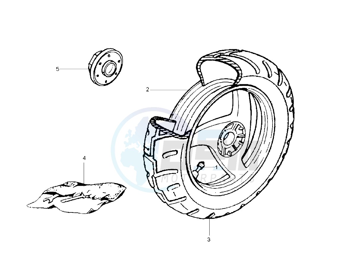 Rear wheel drum brake blueprint