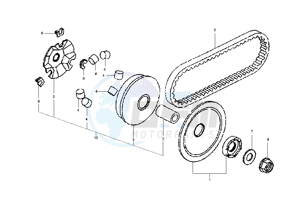 DRIVING PULLEY blueprint