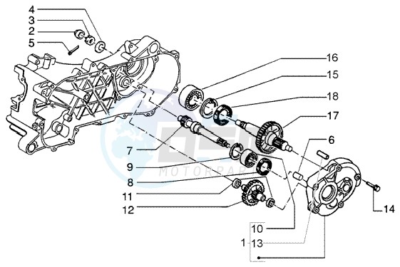 Rear wheel shaft image