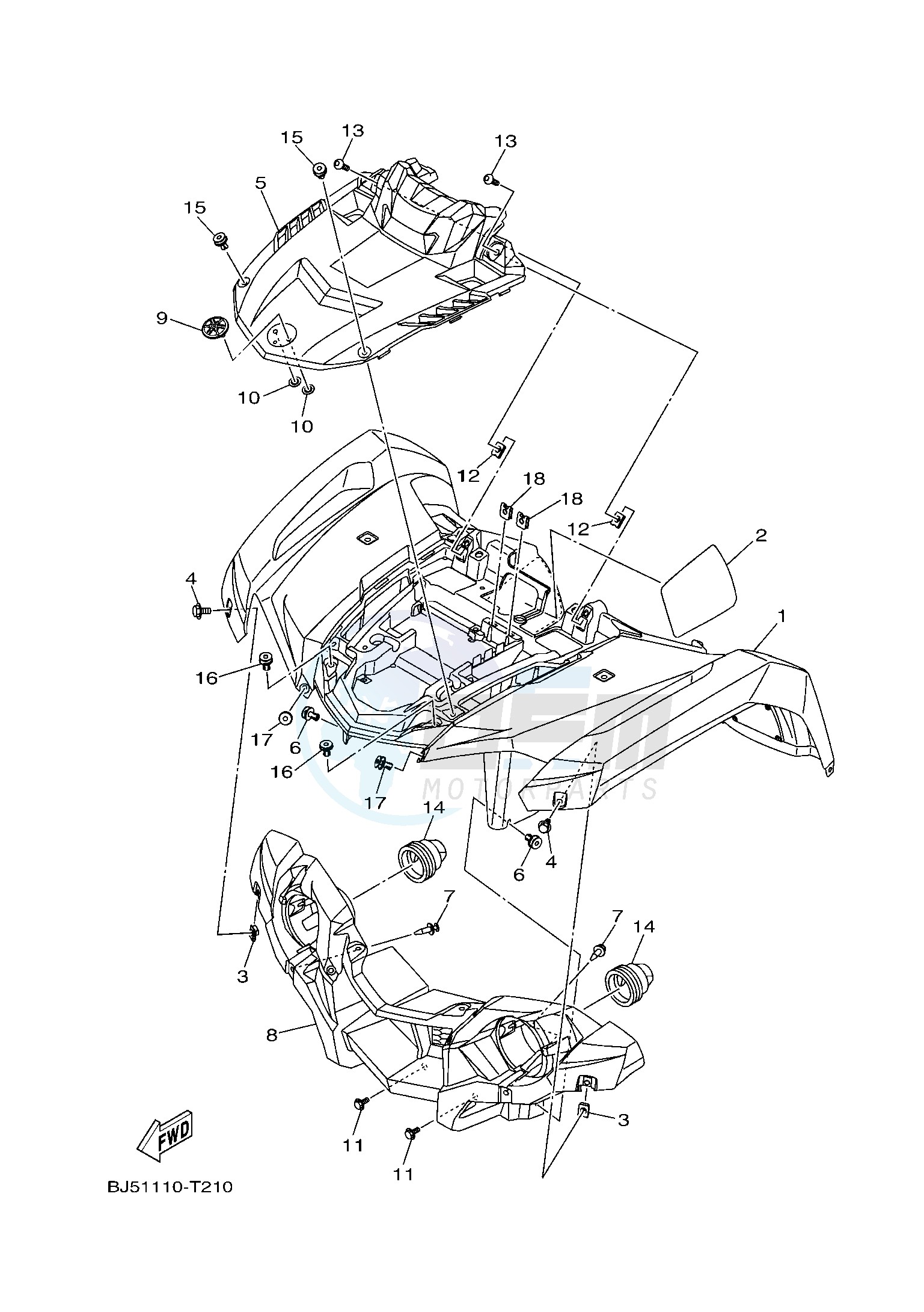 FRONT FENDER blueprint