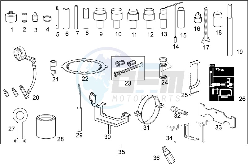 Kit Tool Motor V990 blueprint