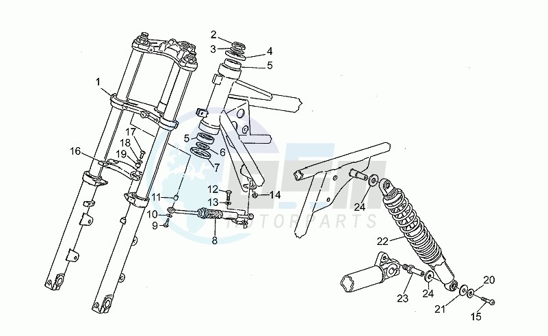 Rear suspension-fork blueprint