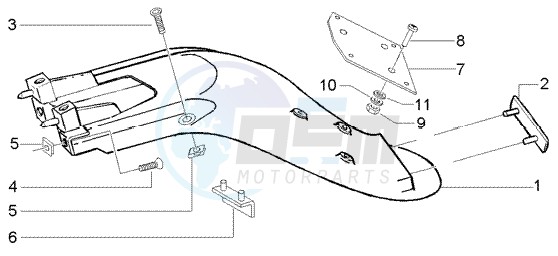 Rear mudguard blueprint