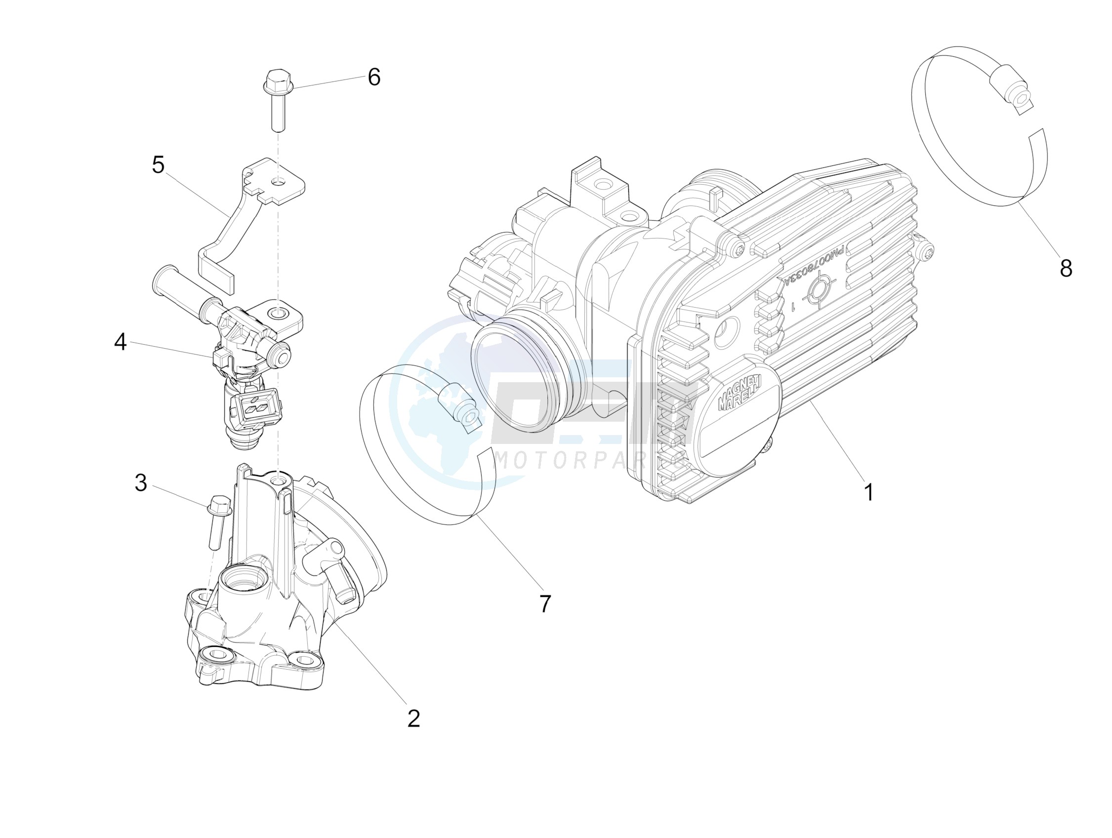 Throttle body - Injector - Union pipe image