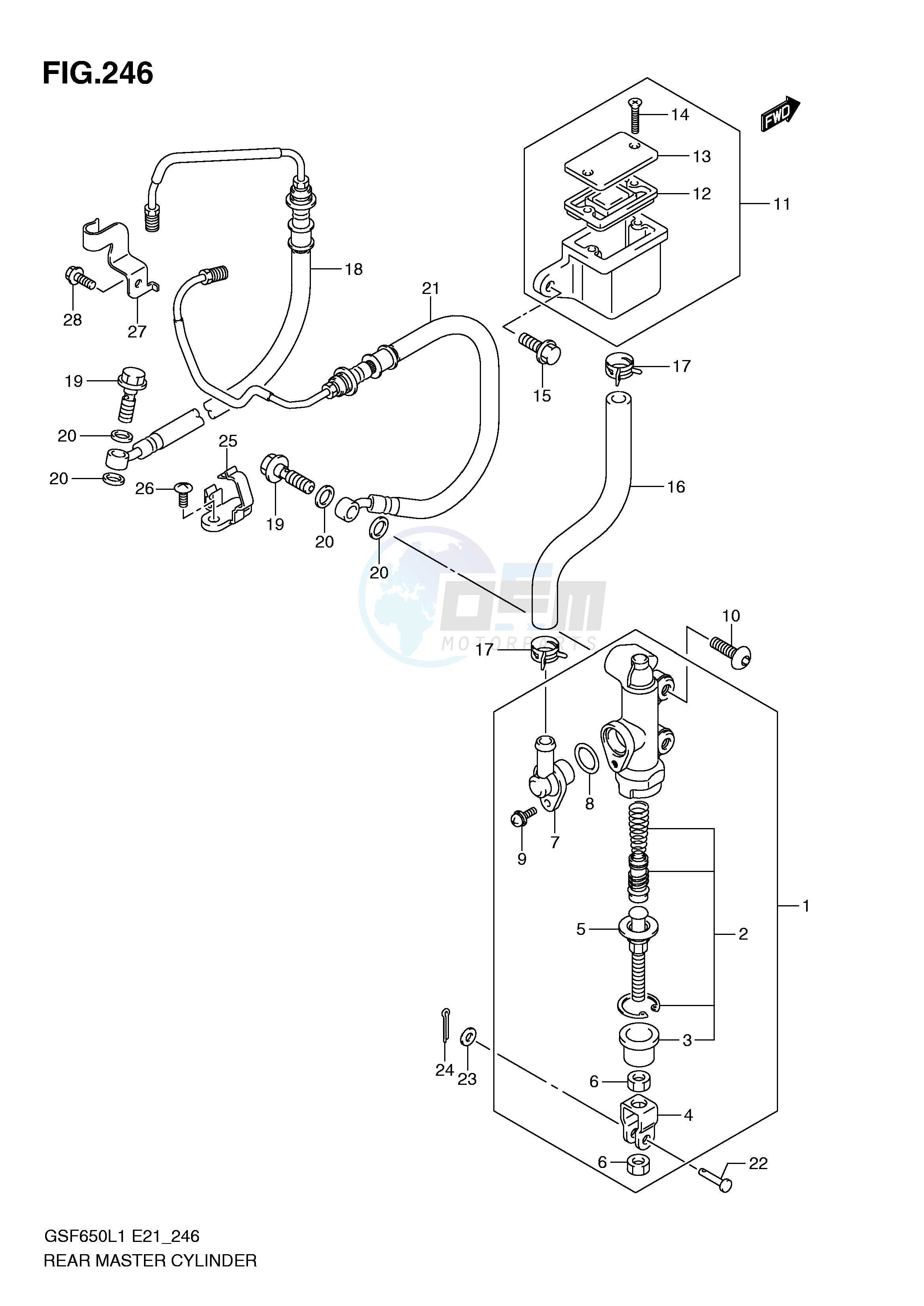 REAR MASTER CYLINDER (GSF650SUAL1 E21) image