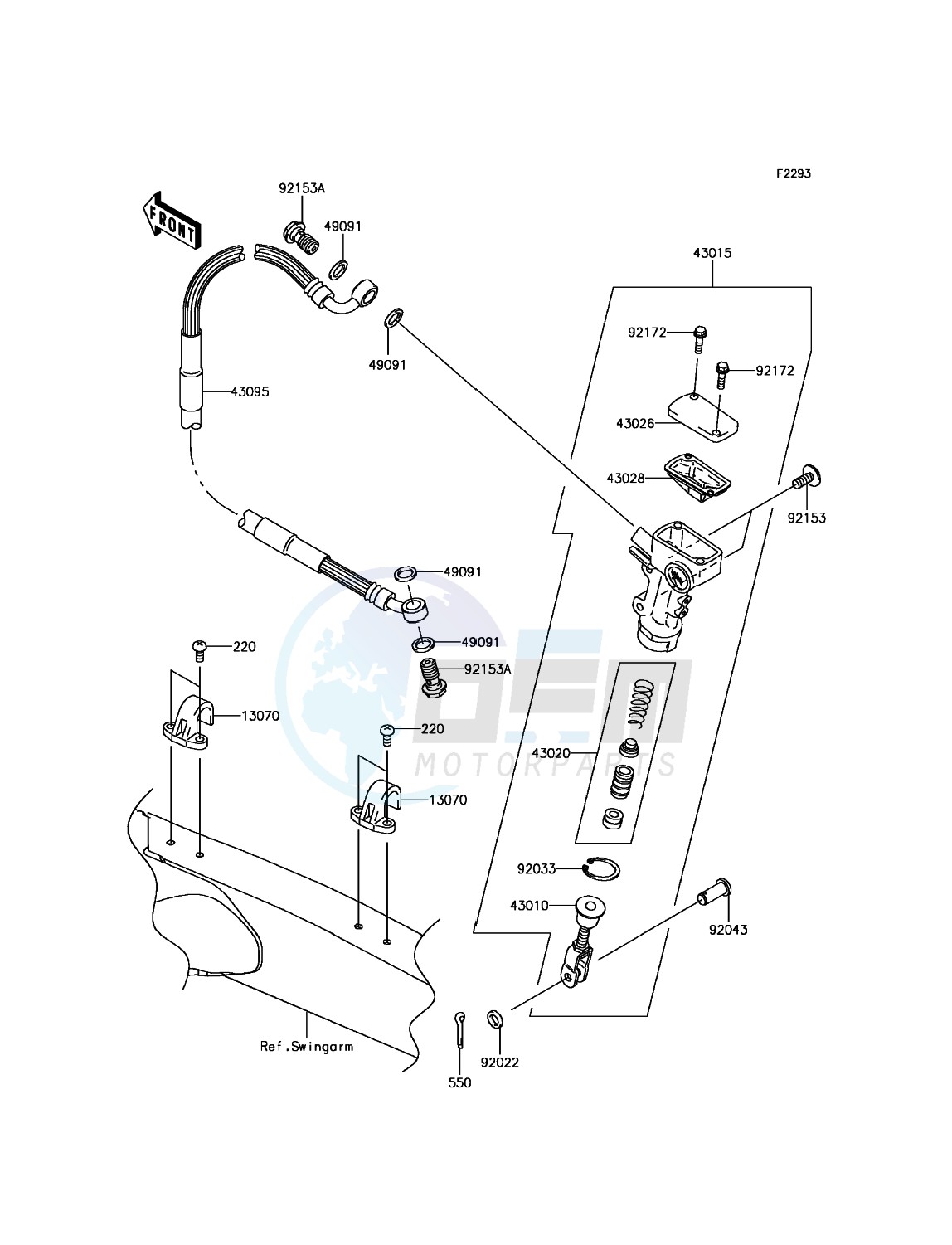 Rear Master Cylinder blueprint