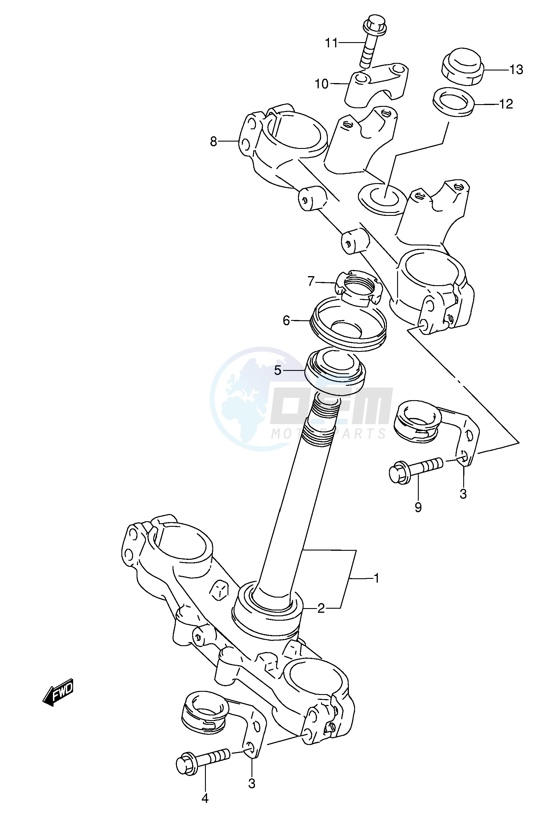 STEERING STEM blueprint