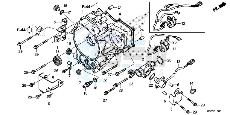 REAR CRANKCASE COVER blueprint