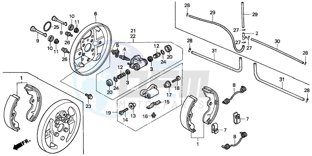 FRONT BRAKE PANEL blueprint