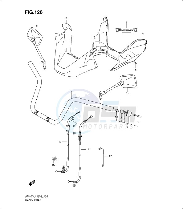 HANDLEBAR (AN400AL1 E19) image