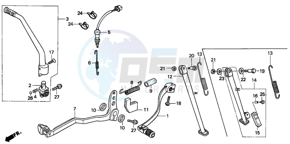 PEDAL/KICK STARTER ARM image