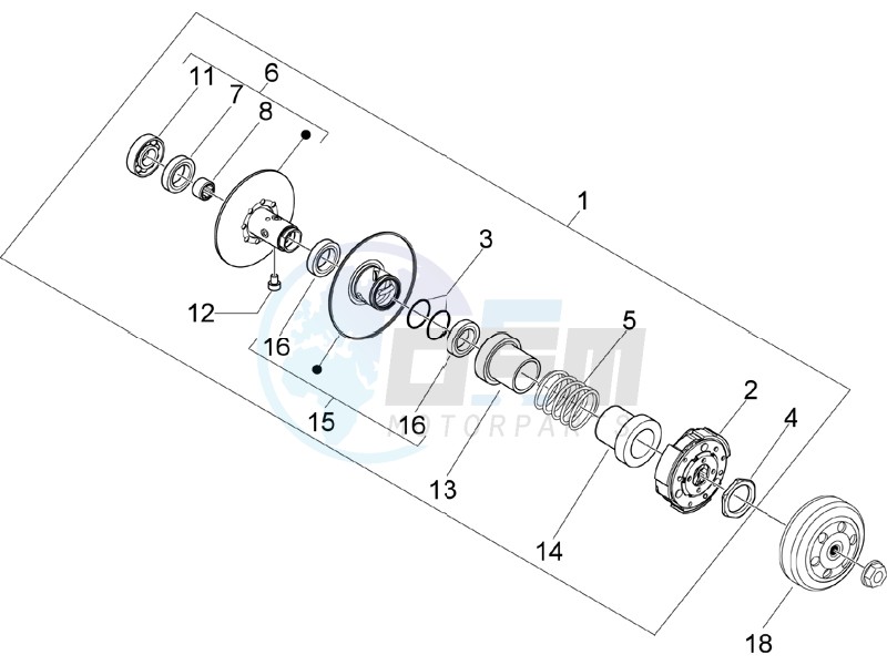 Driven pulley image