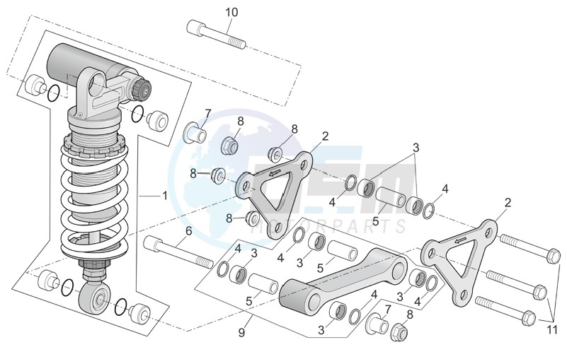 Connecting rod - rear shock abs. image