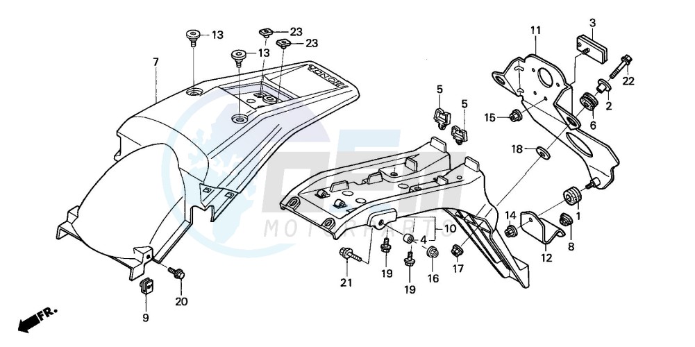 REAR FENDER (XR250RY-3) (ED) image