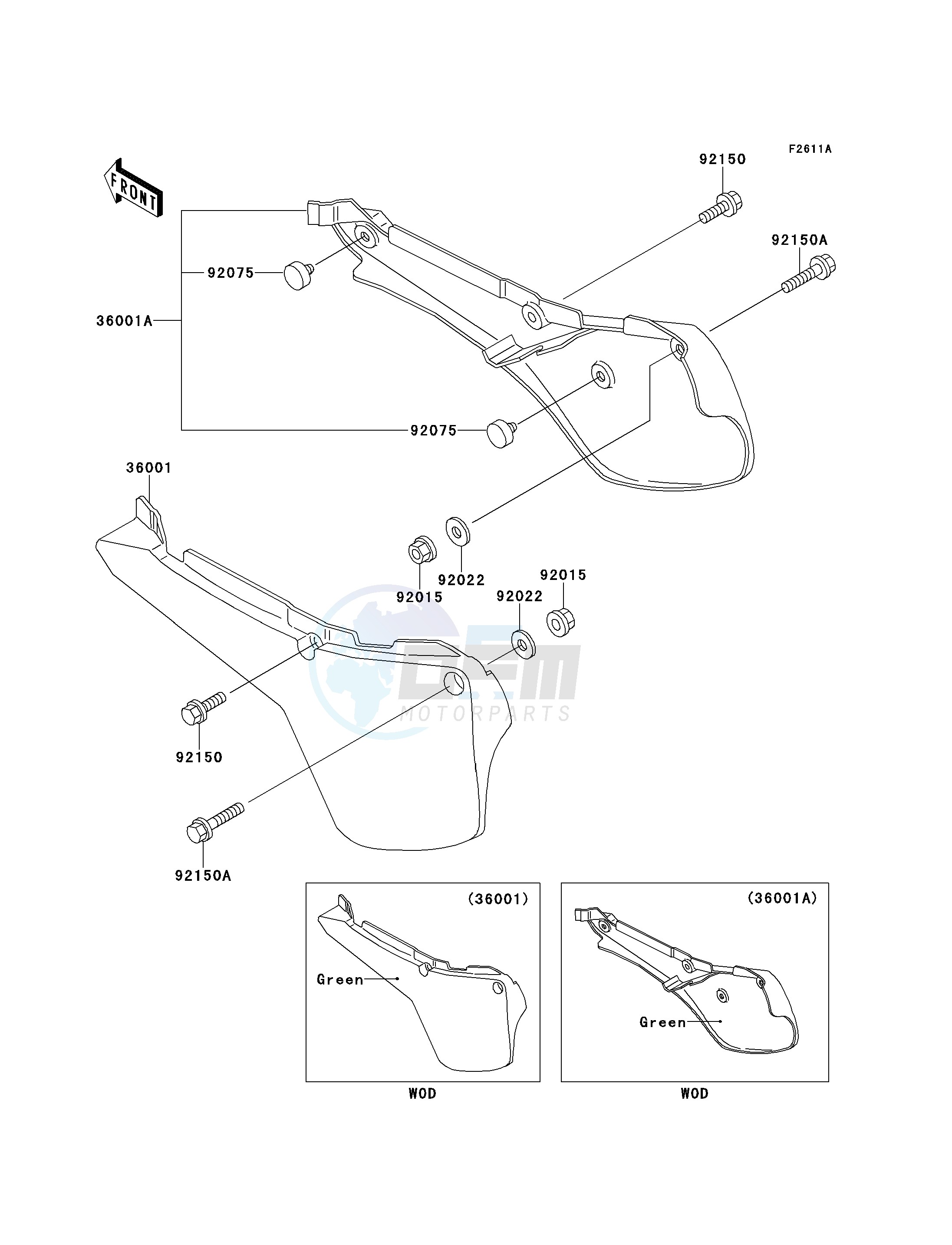 SIDE COVERS-- KX60-B12_B13_B14- - image